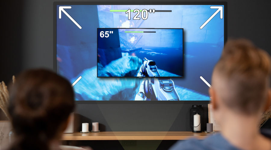 Gaming Projectors Better for Split Screen Fun on 120" Screens BenQ