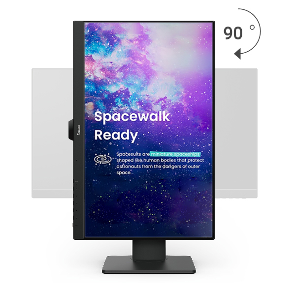 benq GW2480T eye-care monitor offers tilting, swiveling, pivoting, and height adjustment