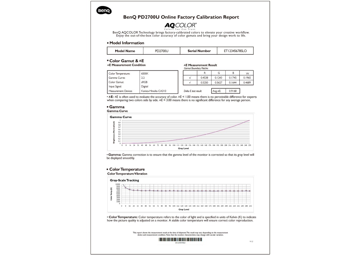 What is a Calibration Report and How to Read the Report?｜BenQ Singapore