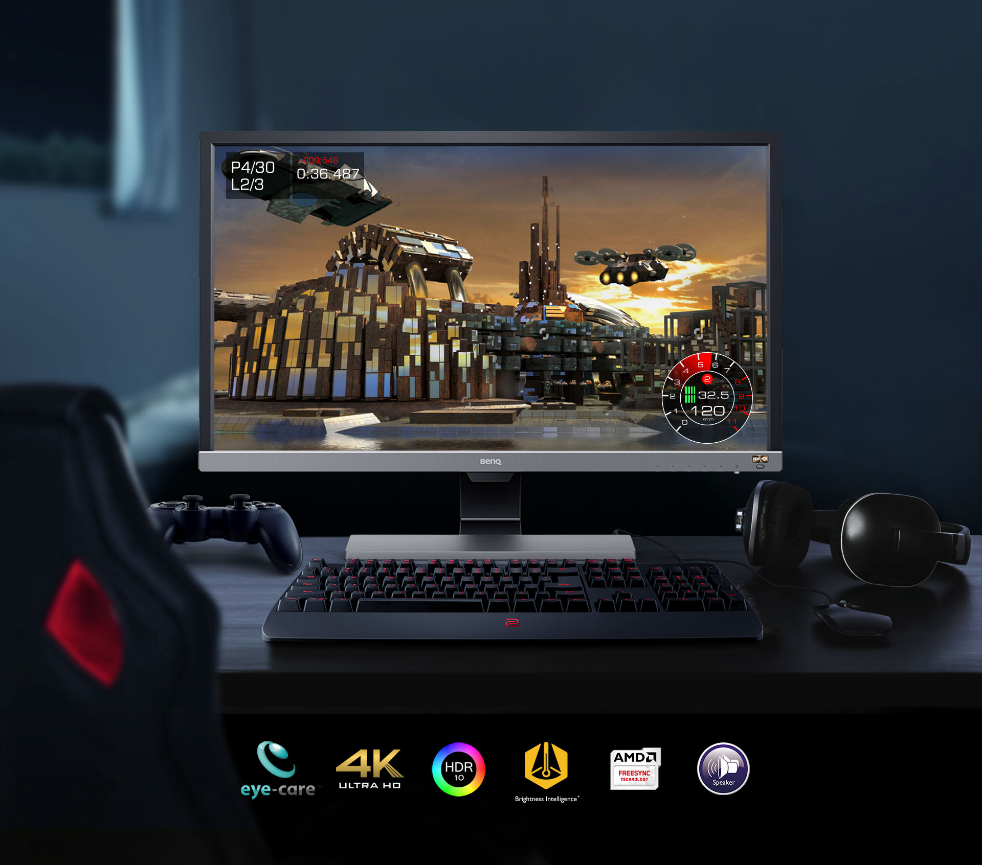 El2870u 4k Hdr 1ms Eye Care Gaming Monitor Home