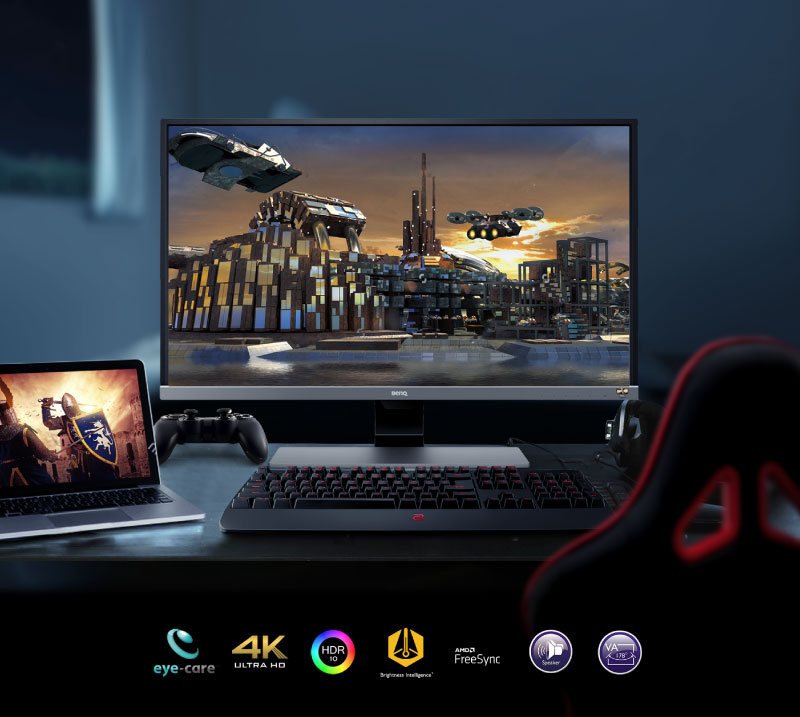 EW3270U 4K HDR Gaming Monitor with Eyecare Technology BenQ Australia