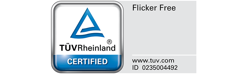 TÜV Rheinland certifies GW2780T’s ZeroFlicker, and Low Blue Light as truly friendly to the human eye.