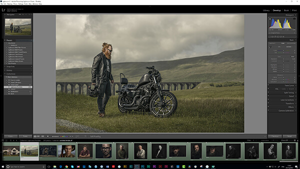 There is a picture file open that is going to be printed in Lightroom's Develop Module.