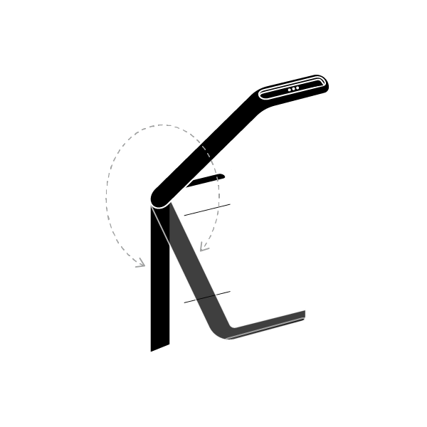 lamp arm expansion and folding