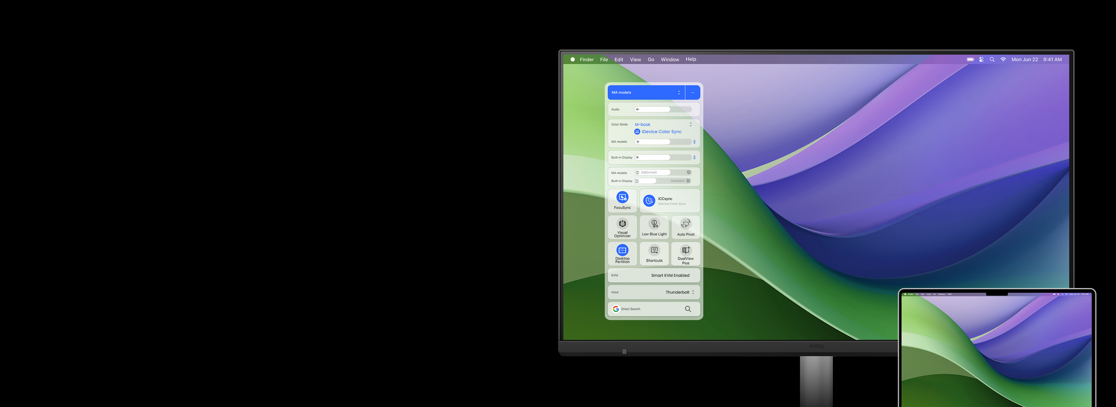 Experience Mac-like simplified settings with BenQ Display Pilot 2 software