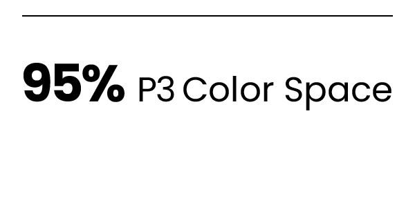 95% P3 Color Space