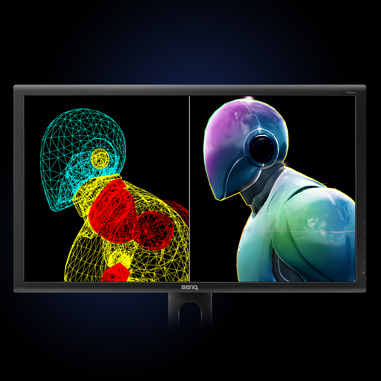 BenQ DesignVue Daul Mode showcases designs in two modes side-by-side for improved workflow and enhanced productivity.