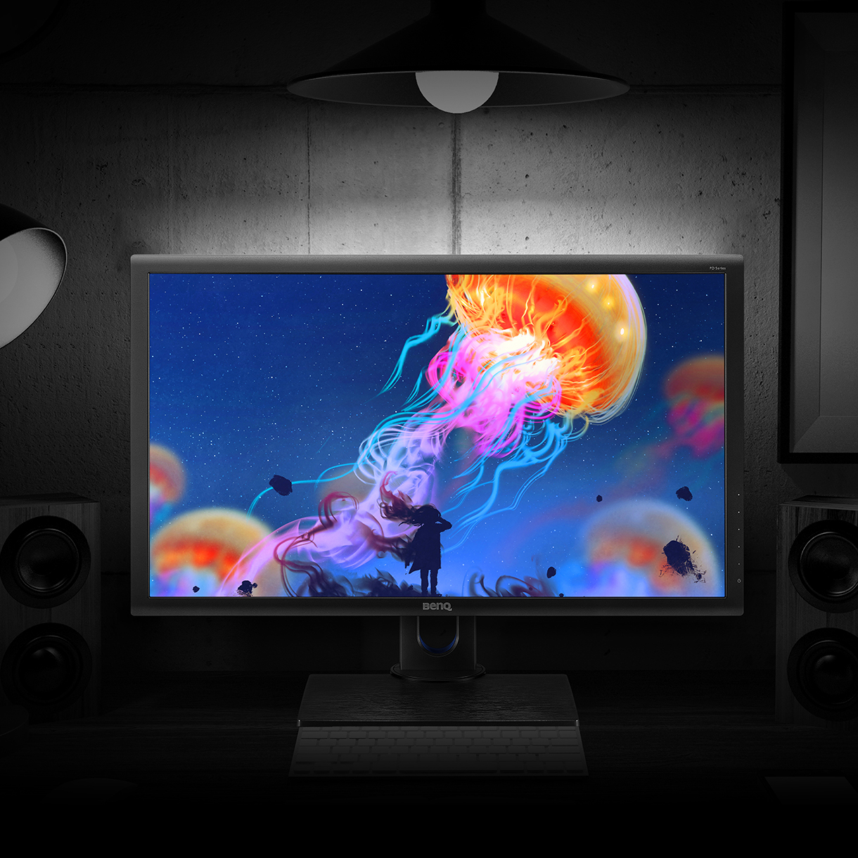 BenQ DesignVue Darkroom Mode adjusts image brightness and contrast for work in dark environments.