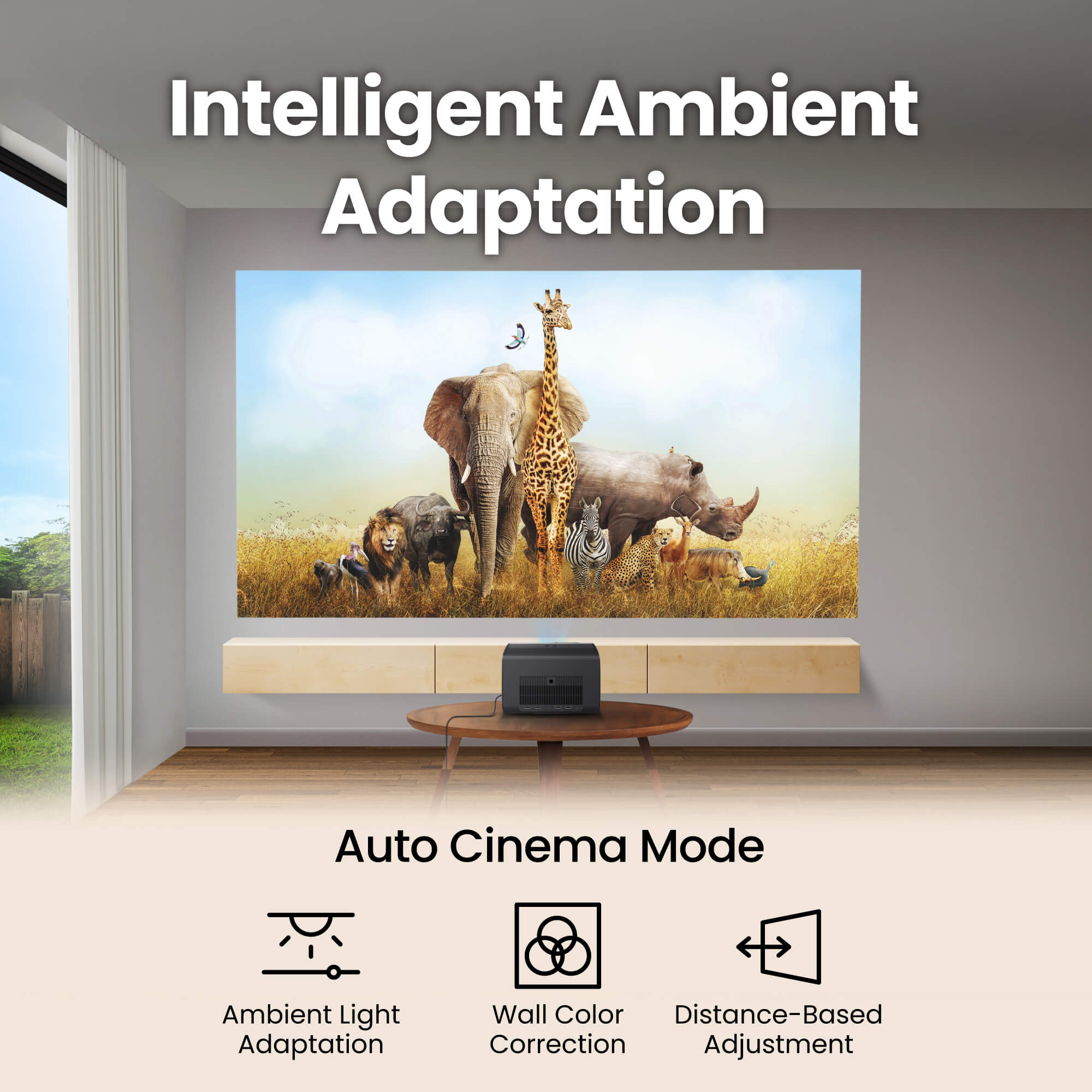 GP520 | 4K HDR 2600lm Ev Sineması Projeksiyonu, Filmler, Spor & Oyun için