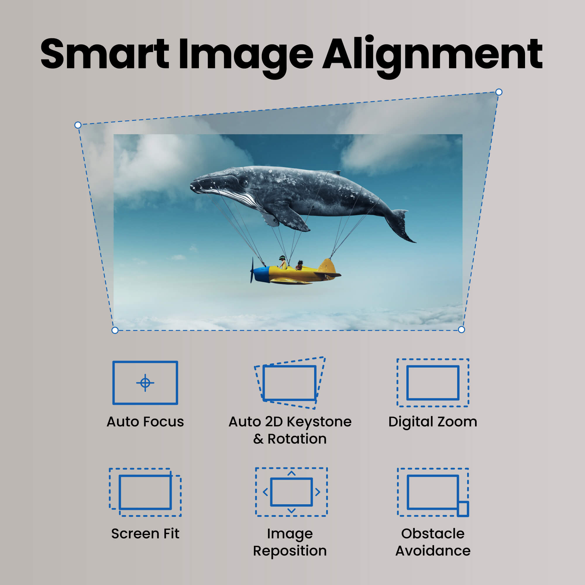 GP520 | 4K HDR 2600lm Ev Sineması Projeksiyonu, Filmler, Spor & Oyun için