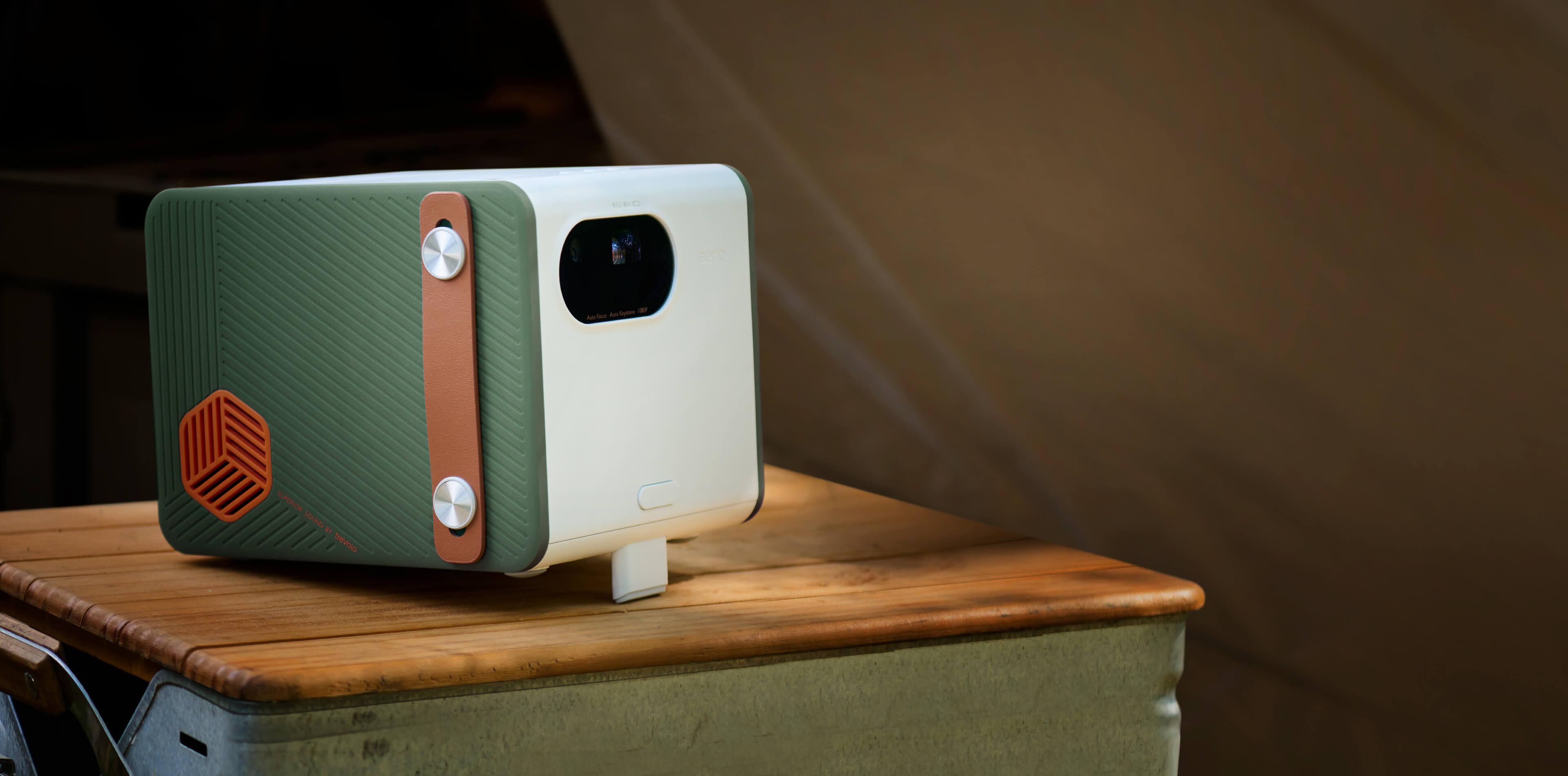 GS50 | 1080p Outdoor Projector with 2.1 CH Bluetooth Speakers, IPX2 
