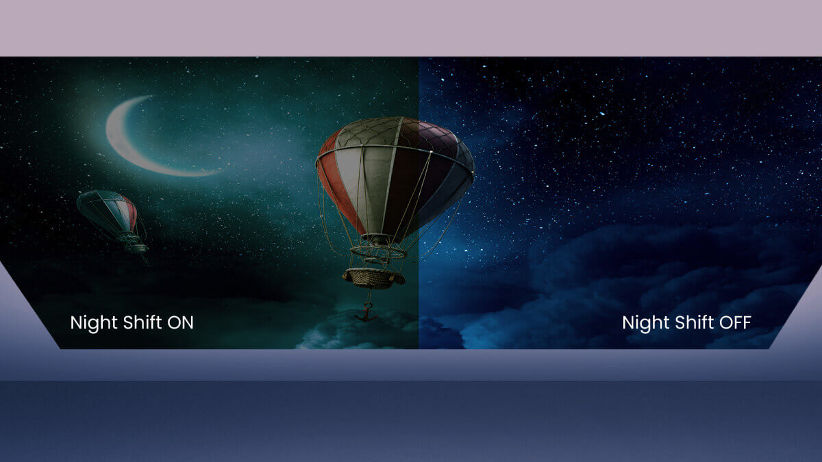 BenQ GV32 portable ceiling projector with Night Shift picture mode to take care of your eyes under dim light