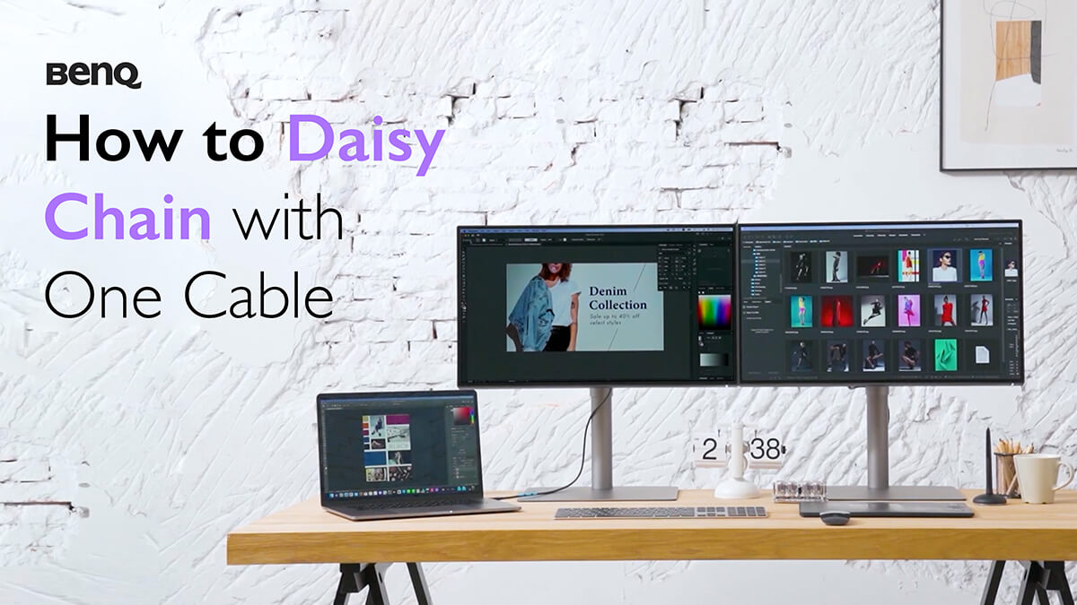 Daisy Chain One Cable to Connect all Your Monitors BenQ US