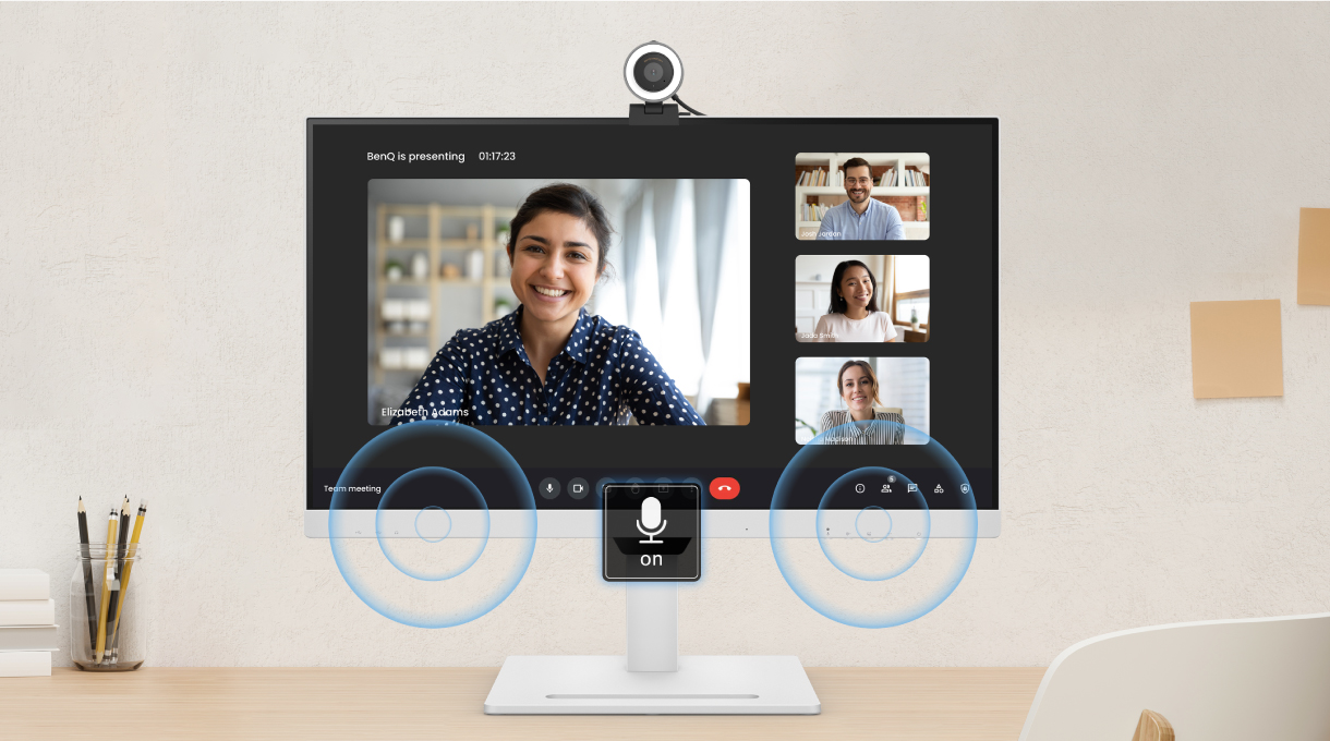 Built-In Noise Cancelling Monitor Mic for Video Conferencing | BenQ ...