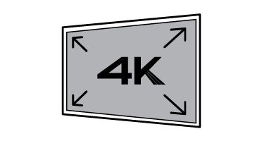 Big-screen 4k resolution icon