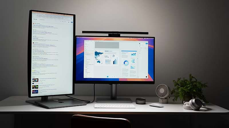 如何為 MacBook Pro® 和 MacBook Air® 連接雙螢幕