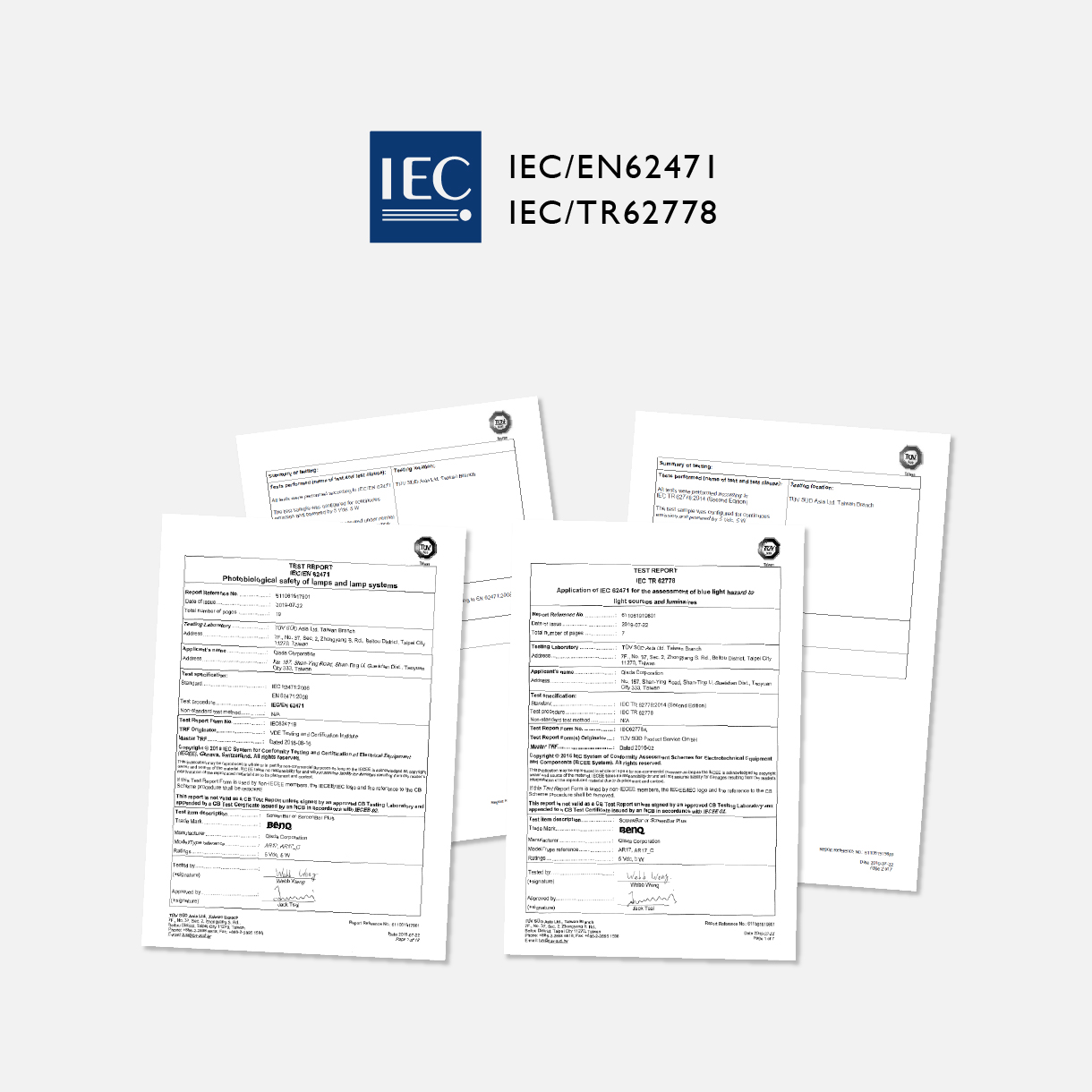 EU Dual Certification for no Blue Light Hazard​