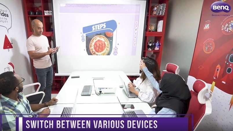 switch between various devices for creative wireless presentation
