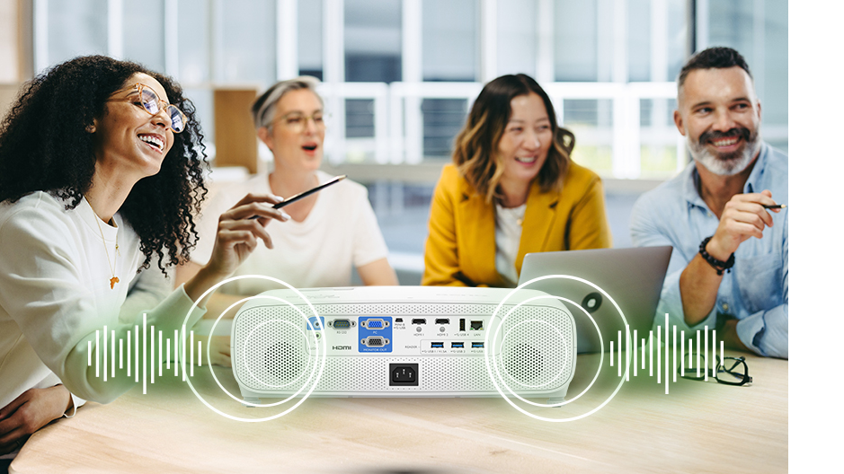 BenQ EH620 Windows Projector brings amplified sound experiences.