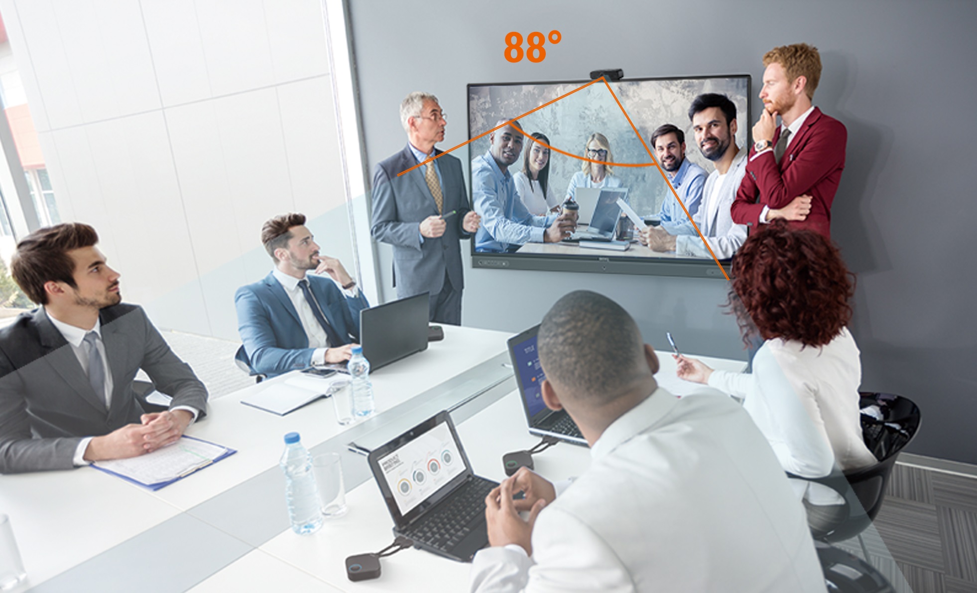 The DVY 21 features a wide field of view to provide crisp video within your meeting space,. perfect for huddle or small spaces. 