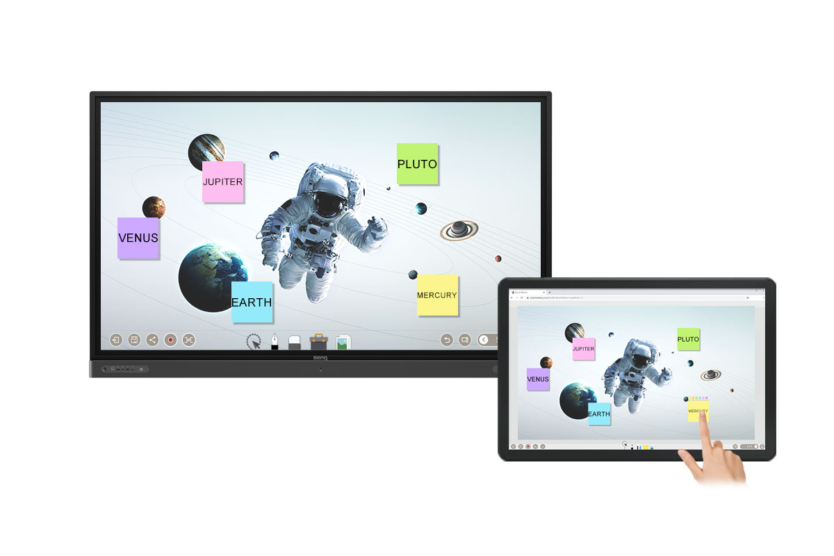 BenQ Ezwrite Cloud whiteboard allows collaboration between students and teachers, from any device, anywhere.