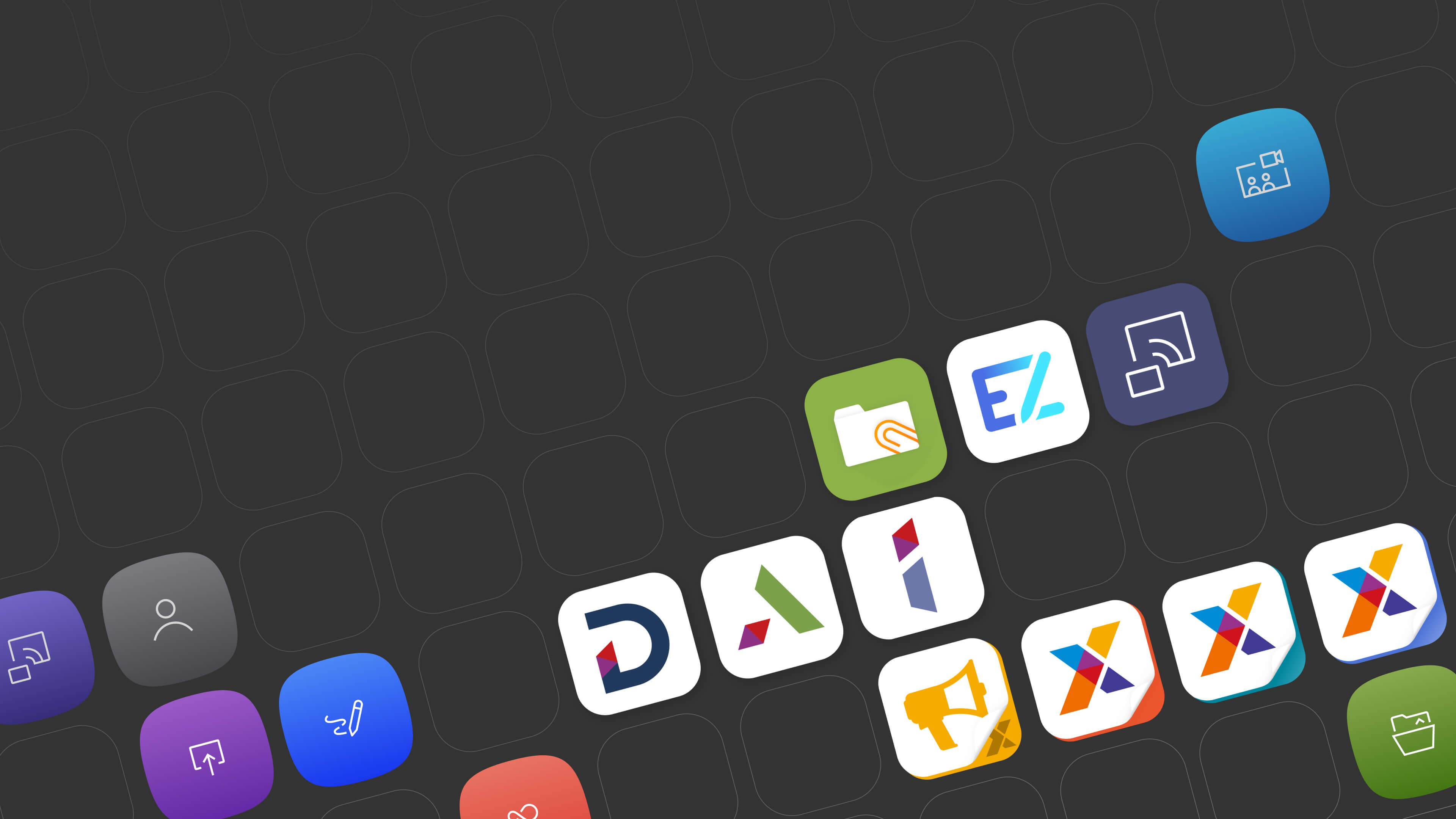 Icons of all software for education from BenQ