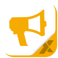 BenQ X-Sign Broadcast announcement system logo