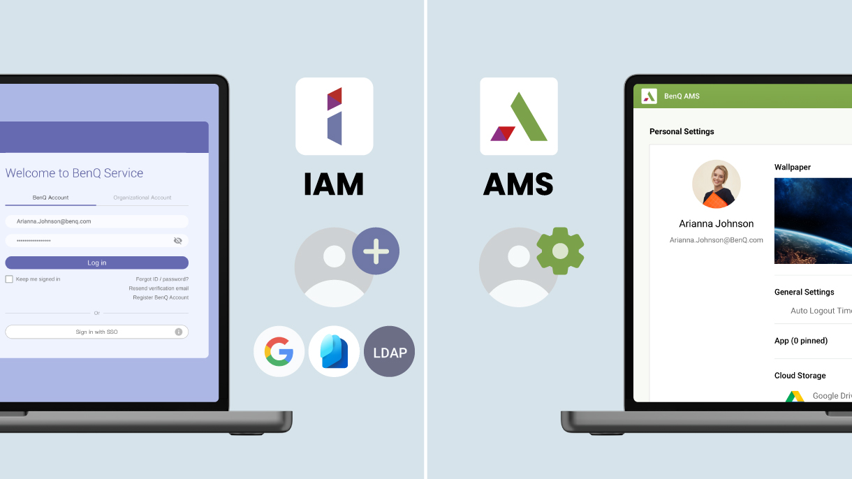 BenQ IAM ve AMS aracılığıyla Bulut Erişim Kontrolü