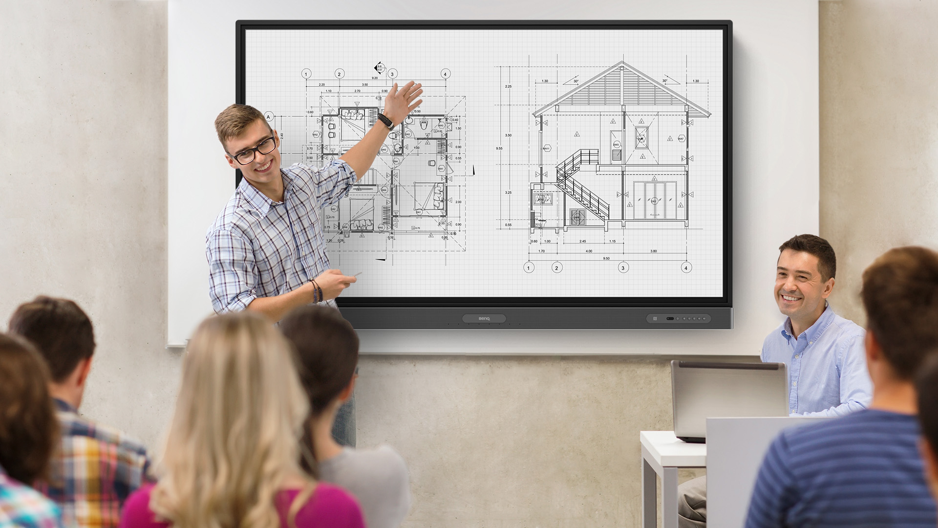 電子黒板 BenQ Board 大学理工学部建築科科の画像