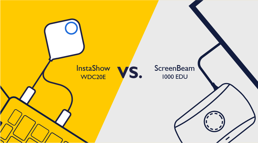 Best Classroom Screen Mirroring System ScreenBeam 1000 EDU vs. BenQ WDC20E