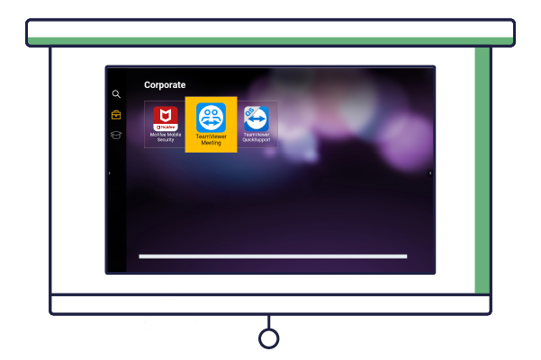 Open the BenQ Suggests app to download the TeamViewer Meeting app in BenQ EH600 smart projector
